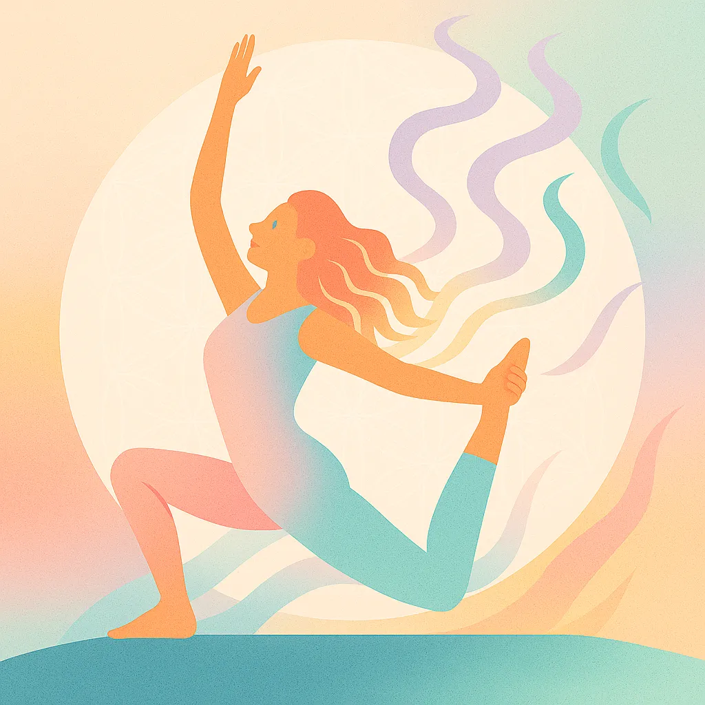 Infrared Hot Yoga abstract illustration